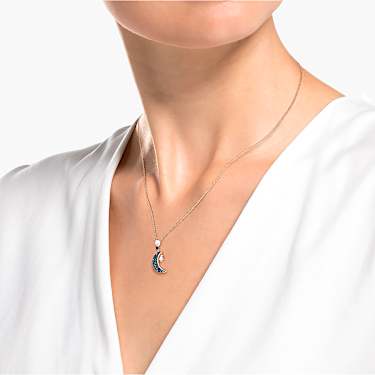 Pendentif Symbolica, Lune et étoile, Multicolore, Placage de ton or rosé - Swarovski, 5489534