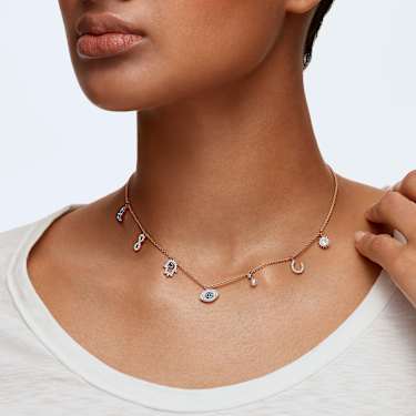 Collier Swarovski Symbolic Lune infini main il porte bonheur