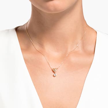 Lifelong Heart pendant, White, Rose gold-tone plated - Swarovski, 5516542