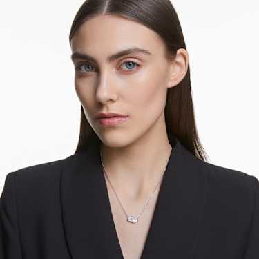 Collana Mesmera Attract, Cuore, Bianca, Placcato rodio - Swarovski, 5517117