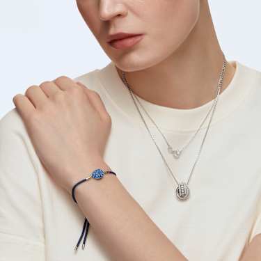 Hyperbola 項鏈, Infinity, 白色, 鍍白金色 - Swarovski, 5520576