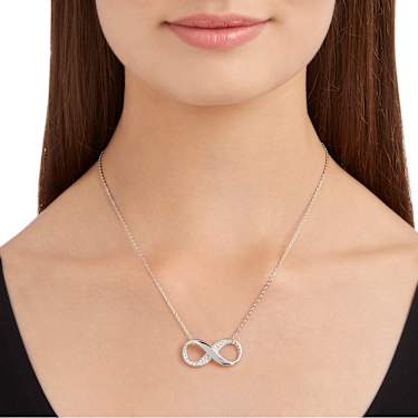 Exist 펜던트, 인피니티, 화이트, 로듐 플래팅 - Swarovski, 5529395