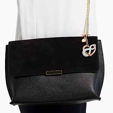 Infinite จี้ชาร์มห้อยกระเป๋า, อินฟินิตี้และหัวใจ, ขาว, เคลือบโลหะหลากชนิด - Swarovski, 5530885