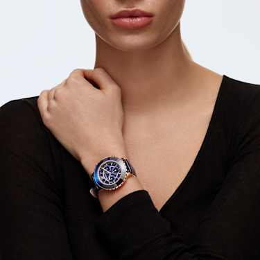 Reloj Octea Lux Chrono Fabricado en Suiza Correa de piel Azul