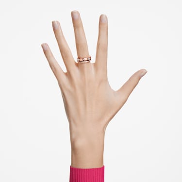 Δαχτυλίδι Thrilling, Μείξη κοπών, Λευκό, Επιμετάλλωση σε ροζ χρυσαφί τόνο - Swarovski, 5567124