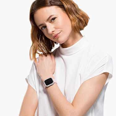 Sparkling 的錶殼, 適用於 Apple Watch® Series 4 和 5, 40 毫米, 銀色 - Swarovski, 5572573