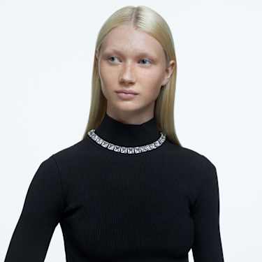 Collar Millenia, Talla cuadrada, Blanco, Baño de rodio - Swarovski, 5599206