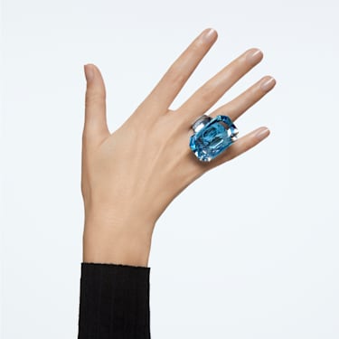 Δαχτυλίδι κοκτέιλ Lucent, Κρύσταλλο μεγάλου μεγέθους, Οκταγωνική κοπή, Μπλε - Swarovski, 5600223
