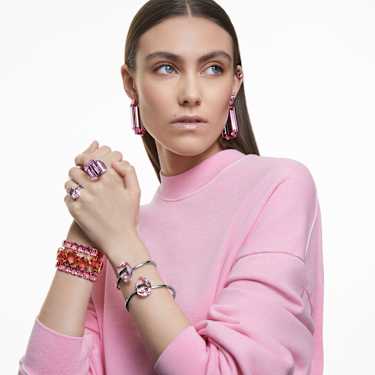 Koktajl prstan Lucent, Osmerokotni rez, Roza - Swarovski, 5600233