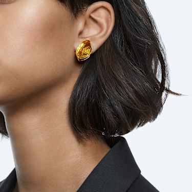 Lucent スタッドピアス, シングル, イエロー, ゴールドトーン・プレーティング - Swarovski, 5600253