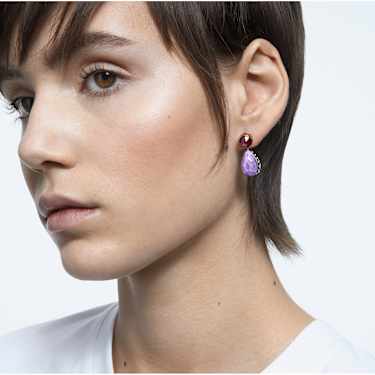 Swarovski crystal asymmetrical best sale earrings