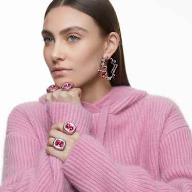 Dulcis cocktailring, Cushion-slijpvorm, Roze - Swarovski, 5601579