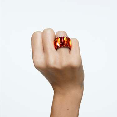 Curiosa 個性戒指, 長方形切割, 粉紅色 - Swarovski, 5607415