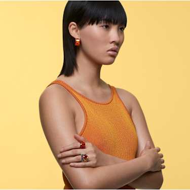 Curiosa 個性戒指, 長方形切割, 粉紅色 - Swarovski, 5607415