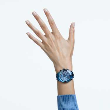Octea Lux Sport 워치, 스위스 메이드, 메탈 브레이슬릿, 블루, 블루 피니시 - Swarovski, 5610475