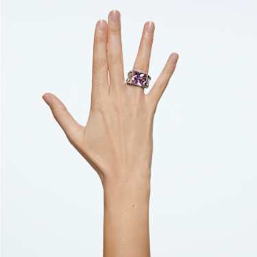 Curiosa cocktail ring, Triangle cut, Multicolored - Swarovski, 5610825