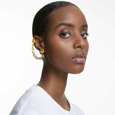 Millenia ear cuff Set 2 Asymmetrical design Pear cut Yellow