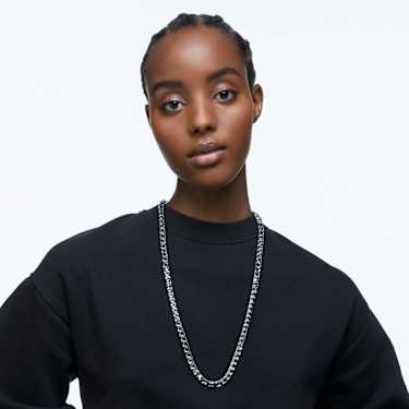 Millenia nyaklánc, Négyzet metszéses, Nagy, Szürke, Ruténium bevonattal - Swarovski, 5613900