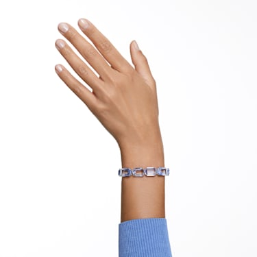 Millenia bracelet, Octagon cut, Blue, Rhodium plated - Swarovski, 5614927