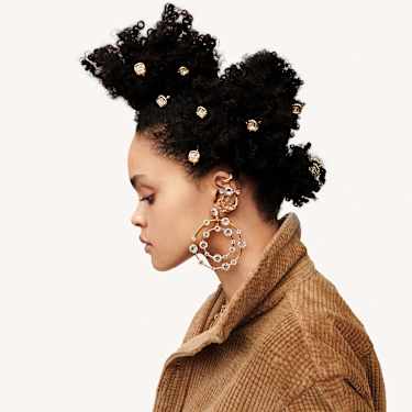 Haarnadel, Set (3), Kissenschliff, Goldfarben, Goldlegierungsschicht - Swarovski, 5616848