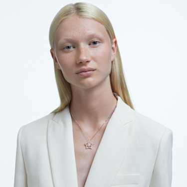 Přívěsek Stella, Různé výbrusy, Hvězda, Bílá, Pokoveno v růžovozlatém odstínu - Swarovski, 5617766