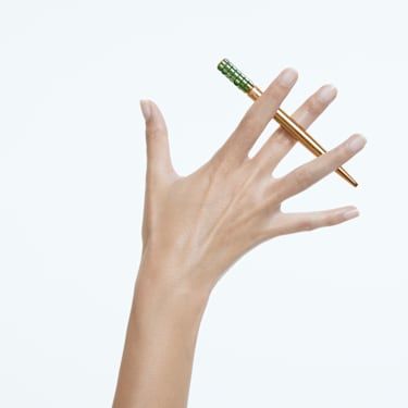 Kugelschreiber, Swarovski | Grün, Goldlegierungsschicht