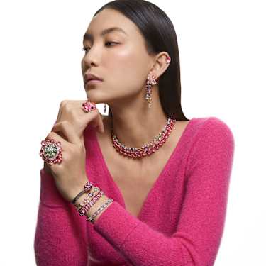 Curiosa 个性戒指, 彩色, 镀玫瑰金色调 - Swarovski, 5618279