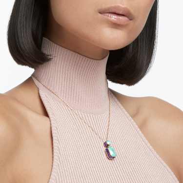 Collar Orbita, Talla octogonal, Multicolor, Baño tono oro - Swarovski, 5619787