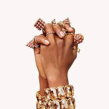 Bague hotsell ouverte swarovski