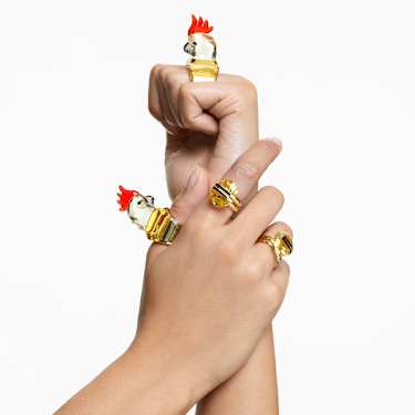 Lucent ring, Magnetic closure, Yellow, Gold-tone plated - Swarovski, 5621074