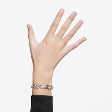 Dextera 브레이슬릿, 파베, 화이트, 로듐 플래팅 - Swarovski, 5622224
