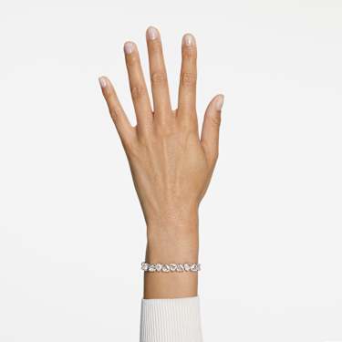 Millenia bracelet, Trilliant cut, White, Rhodium plated - Swarovski, 5622451
