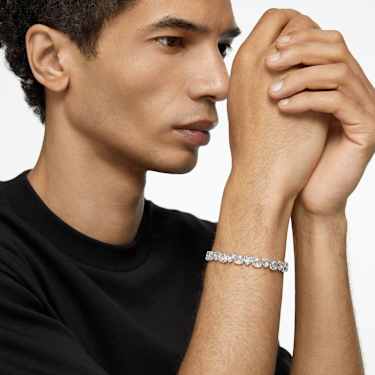 Millenia bracelet, Trilliant cut, White, Rhodium plated - Swarovski, 5622451