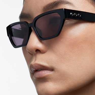 Sonnenbrille, Schmales Cat-eye, SK0348 01A, Schwarz - Swarovski, 5625306