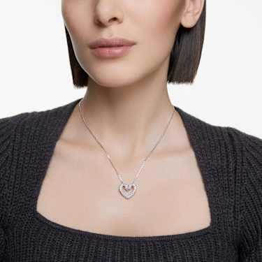 Sublima pendant Heart Medium White Rhodium plated