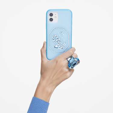 手機殼, 天鵝, iPhone® 13 Pro Max, 藍色 - Swarovski, 5625624