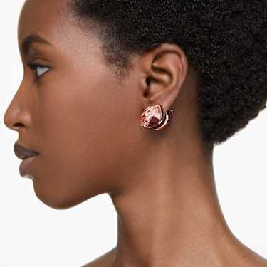 Orecchini a lobo Lucent, Rosa, Placcato color oro rosa - Swarovski, 5626603