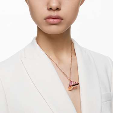 Anhängeruhr, Trilliant-Schliff, Rosa, Roségoldfarbenes Finish - Swarovski, 5628296