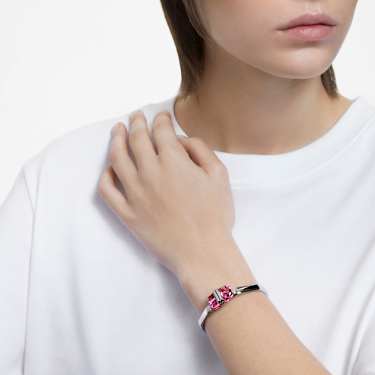 Lucent Armband, Magnetisk stängning, Rosa, Rostfritt stål - Swarovski, 5629227