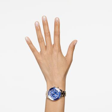 Orologio Octea Lux Sport, Fabbricato in Svizzera, Bracciale di metallo, Blu, Finitura in tonalità champagne dorato - Swarovski, 5632481