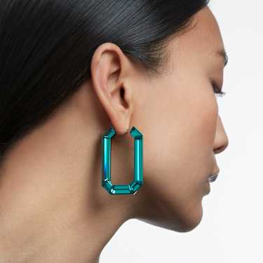 Lucent Kreolen, Statement, Achteckform, Grün - Swarovski, 5633953