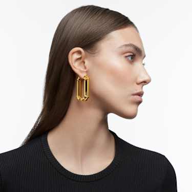 Κρίκοι Lucent, Statement, Στρογγυλής κοπής, Κίτρινα - Swarovski, 5633954