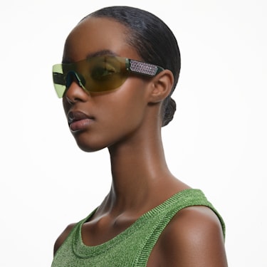 Sunglasses, Mask, Gradient tint, SK0364 98Q, Multicolored - Swarovski, 5634746