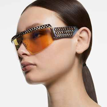 Lunettes de soleil, Masque, Nuance dégradée, SK0363 30X, Bleu - Swarovski, 5634749