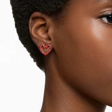 Swarovski red earrings sales