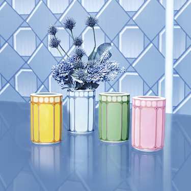 Florero Signum, Porcelana, Mediano, Azul - Swarovski, 5635559