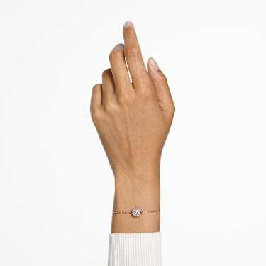 Una Angelic bracelet, Round cut, White, Rose gold-tone plated - Swarovski, 5636273