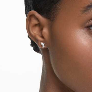 Idyllia Lilia stud earrings, Butterfly, White, Rose gold-tone plated - Swarovski, 5636427