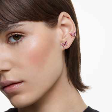 Idyllia Lilia スタッドピアス, セット(3), チョウ, ピンク