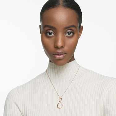 Pendentif Exist, Infini, Blanc, Placage de ton or rosé - Swarovski, 5636494